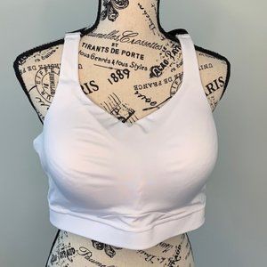 Avia white & black racer back sports bra 42D